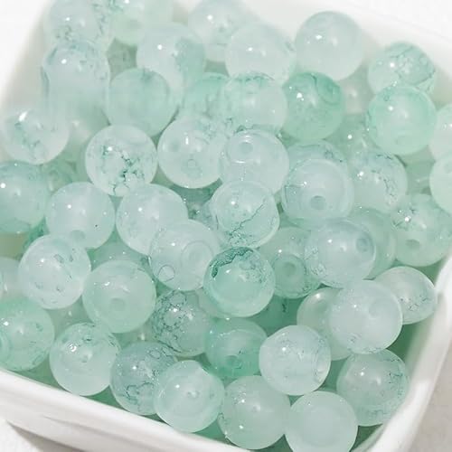WANYI 100 Stück Perlen zum Auffädeln 8mm Breite Glasperlen für Armbänder Selber Machen, Farbverlauf Schmuckperlen Beads for Jewellery Making, Armband, Handykette von WANYI