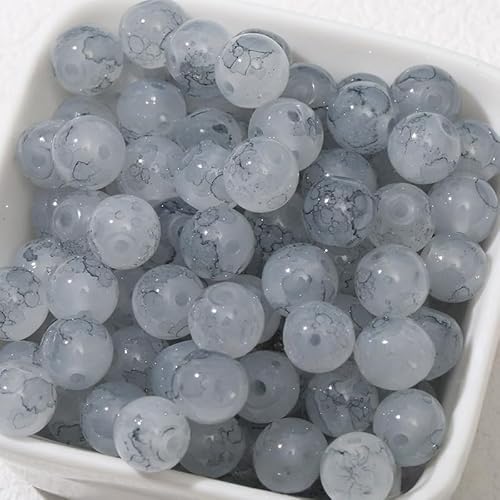 WANYI 100 Stück Perlen zum Auffädeln 8mm Breite Glasperlen für Armbänder Selber Machen, Farbverlauf Schmuckperlen Beads for Jewellery Making, Armband, Handykette von WANYI