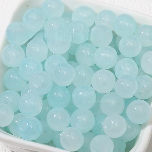 WANYI 100 Stück Perlen zum Auffädeln 8mm Breite Glasperlen für Armbänder Selber Machen, Farbverlauf Schmuckperlen Beads for Jewellery Making, Armband, Handykette von WANYI