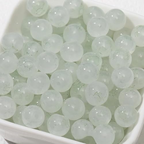 WANYI 100 Stück Perlen zum Auffädeln 8mm Breite Glasperlen für Armbänder Selber Machen, Farbverlauf Schmuckperlen Beads for Jewellery Making, Armband, Handykette von WANYI