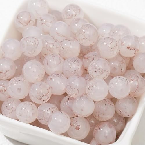 WANYI 100 Stück Perlen zum Auffädeln 8mm Breite Glasperlen für Armbänder Selber Machen, Farbverlauf Schmuckperlen Beads for Jewellery Making, Armband, Handykette von WANYI