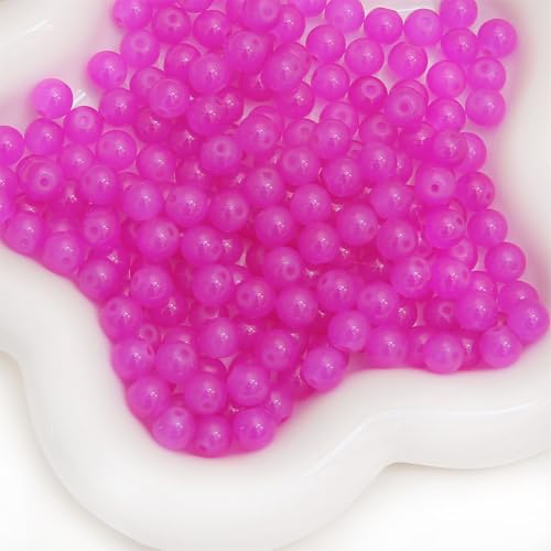 WANYI 100 Stück Perlen zum Auffädeln 8mm Runde Perlen mit Loch Glasperlen Bastelperlen Schmuckperlen für Armbänder Selber Machen, Schmuckherstellung, Ketten(A) von WANYI
