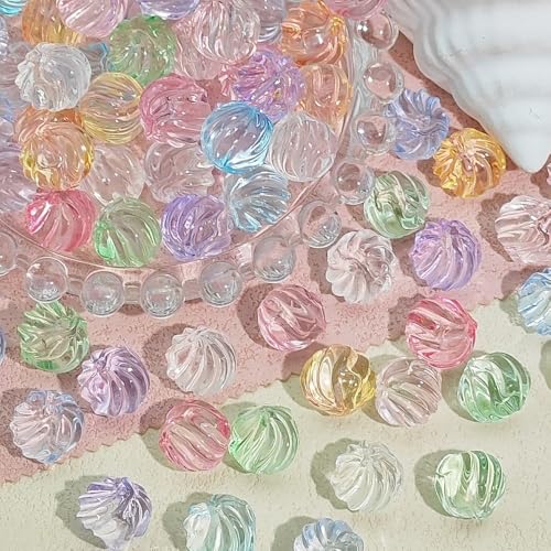 WANYI 100 Stück Perlenset für Armbänder Selber Machen Bunte Glasperlen zum Auffädeln Gefädelte Stil Bastelperlen mit Loch 13x12mm Perlenset für Armband Ohrringe Halskette(Mix) von WANYI