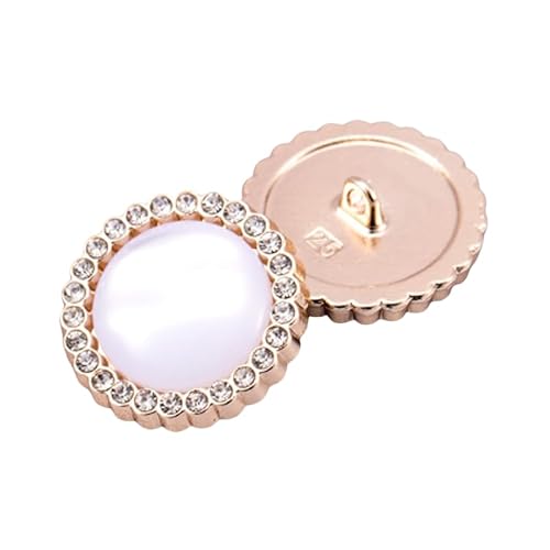 WANYI 12 Stück Perlenknöpfe Knöpfe zum Aufnähen Vintage Trachtenknöpfe mit Schaft in 3 Größen Runde Kleidungsknöpfe Verzierung für Dirndl, Jacke, Pullover (18mm+23mm+25mm) von WANYI