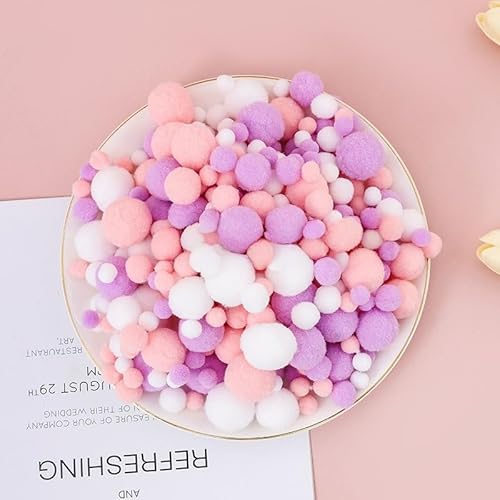 WANYI 130 Stück Bunt Pompons zum Basteln 1-3cm Mini Pompoms Flauschige Pompom Rund Pom Poms Gemischte Farben Weihnachten Pompons für DIY Kreative Handwerk Weihnachtsdekoration von WANYI