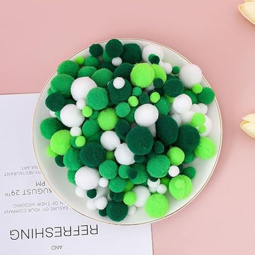 WANYI 130 Stück Bunt Pompons zum Basteln 1-3cm Mini Pompoms Flauschige Pompom Rund Pom Poms Gemischte Farben Weihnachten Pompons für DIY Kreative Handwerk Weihnachtsdekoration von WANYI