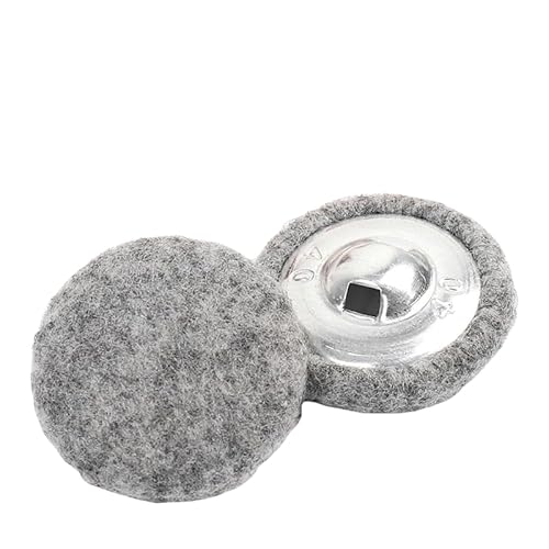 WANYI 14 Stück Knöpfe mit Stoffüberzug Knöpfe zum Annähen Runde Buttons in 7 Größen Vintage Stoffknöpfe Bastelknöpfe mit Metallschaft Nähknöpfe für Mantel Strickjacke Anzüge Kleider(Hellgrau) von WANYI