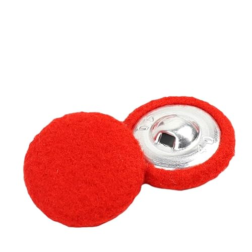 WANYI 14 Stück Knöpfe mit Stoffüberzug Knöpfe zum Annähen Runde Buttons in 7 Größen Vintage Stoffknöpfe Bastelknöpfe mit Metallschaft Nähknöpfe für Mantel Strickjacke Anzüge Kleider(Rot) von WANYI