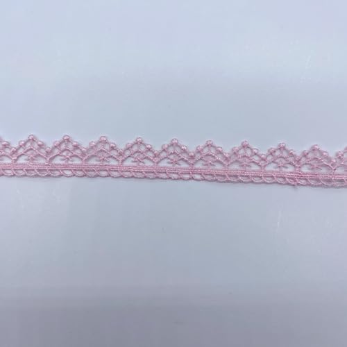 WANYI 15 Yards 1,5CM Spitzenband Borten und Bänder zum Nähen Spitzenborte Vintage Dekoband Zierband Stickerei Spitzenbordüre Schleifenband für Nähen Handwerk Dessous Vorhang Geschenkbox(Rosa) von WANYI