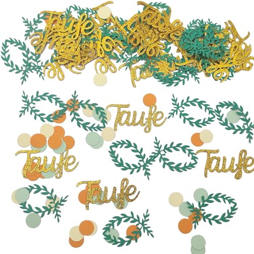 WANYI 160 Stück Taufe Deko Set Fisch Tischdeko Taufe Deko Grün Gold Gelb Eukalyptus Streudeko Taufe Schriftzug Dekoration für Junge Mädchen WANYI 160 Stück Taufe Deko Set Fisch Tischdeko Taufe Deko Grün Gold Gelb Eukalyptus Streudeko Taufe Schriftzug Dekoration für Junge Mädchen von WANYI