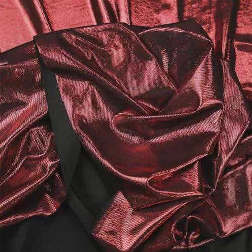 WANYI 180CM Glitzerstoff Elastizität Glitzer Stoff 145cm Breit Dekostoff Stretchstoff Bunte Kostümstoff Polyester Spandex Stoffe zum Nähen für DIY Kleid Kostüm, Bekleidung von WANYI