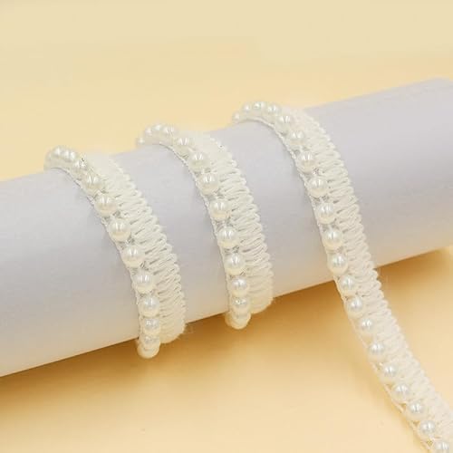 WANYI 1M Spitzenband mit Perlen 1.6CM Breit Spitzenborte Perlenband Vintage Dekoband Zierband Spitzenbesatz Perlenbesatz für Kleidung Röcke Kragen, Ärmel Dekoration WANYI 1M Spitzenband mit Perlen 1.6CM Breit Spitzenborte Perlenband Vintage Dekoband Zierband Spitzenbesatz Perlenbesatz für Kleidung Röcke Kragen, Ärmel Dekoration von WANYI