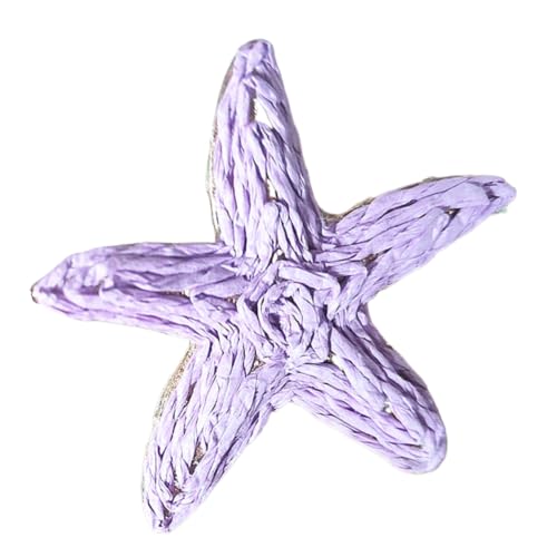 WANYI 2 Stück 6cm Seestern zum Basteln Raffia Seestern Anhänger Zubehör Schmuckherstellung Charms Zubehör für DIY Handwerk Ohrringe Anhänger Haarschmuck(Lila 02) von WANYI