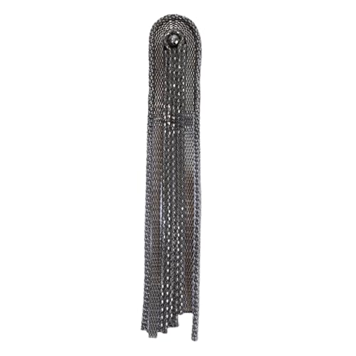 WANYI 2 Stück Epauletten Quasten Schulterklappen Punk Fransen Mode Schulterklappen mit Schulterkette Uniformzubehör Schulter Dekoration für Anzug Jacken(Schwarz) von WANYI