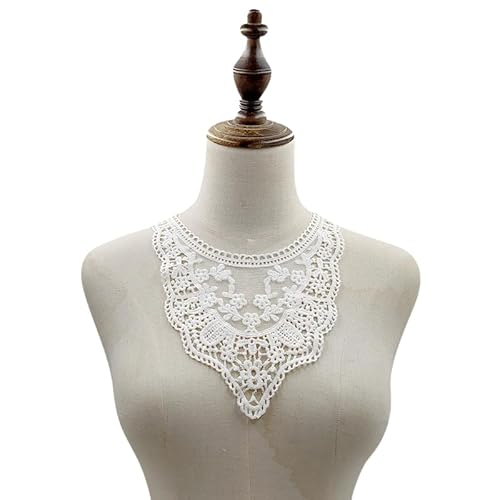 WANYI 2 Stück Stickerei Ausschnitt Spitze Kragen Abnehmbarer Spitzenkragen Einsatzkragen Kragen Verzieren Applique Patch für Kleidung, Brautkleid, Röcke WANYI 2 Stück Stickerei Ausschnitt Spitze Kragen Abnehmbarer Spitzenkragen Einsatzkragen Kragen Verzieren Applique Patch für Kleidung, Brautkleid, Röcke von WANYI
