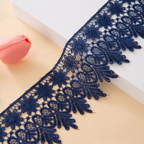 WANYI 2 Yards Spitzenband 8.5CM Breit Spitzenborte Spitzenbordüre Stickerei Blumenmuster Vintage Spitze Bordüre Stoff für Geschenkband DIY-Basteln WANYI 2 Yards Spitzenband 8.5CM Breit Spitzenborte Spitzenbordüre Stickerei Blumenmuster Vintage Spitze Bordüre Stoff für Geschenkband DIY-Basteln von WANYI