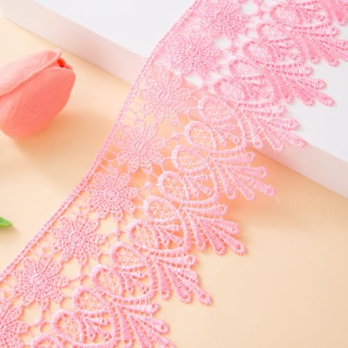 WANYI 2 Yards Spitzenband 8.5CM Breit Spitzenborte Spitzenbordüre Stickerei Blumenmuster Vintage Spitze Bordüre Stoff für Geschenkband DIY-Basteln von WANYI