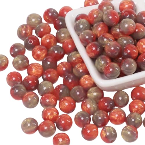WANYI 20 Stück 10mm Perlen zum Auffädeln Erwachsene, Runde Schmuckperlen Bastelperlen Lose Perlen mit Loch Farbverlauf Farbe für DIY Armband Halsketten WANYI 20 Stück 10mm Perlen zum Auffädeln Erwachsene, Runde Schmuckperlen Bastelperlen Lose Perlen mit Loch Farbverlauf Farbe für DIY Armband Halsketten von WANYI