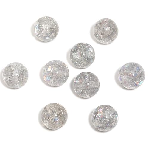 WANYI 20 Stück Acryl Perlen für Armbänder, 16mm Breite Perlen zum Auffädeln Erwachsene Bunt Glitzer Perlenset Schmuckperlen für Armbänder, Handykette, Schlüsselanhänger(01) von WANYI