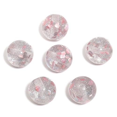 WANYI 20 Stück Acryl Perlen für Armbänder, 16mm Breite Perlen zum Auffädeln Erwachsene Bunt Glitzer Perlenset Schmuckperlen für Armbänder, Handykette, Schlüsselanhänger(10) von WANYI