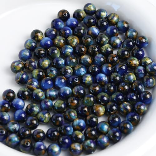 WANYI 20 Stück Glitzer Perlen für Armbänder Selber Machen Kinder Erwachsene, 3mm Perlenset Edelsteinperlen Runde Perlen zum Auffädeln für DIY Armband Set Schmuck von WANYI