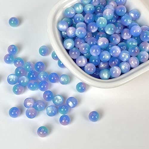 WANYI 20 Stück Perlen für Armbänder Perlen zum Auffädeln Perlenset 10mm Breite Bastelperlen Farbverlauf Schmuckperlen mit Loch Beads für DIY Schmuck Halskette Geschenk von WANYI