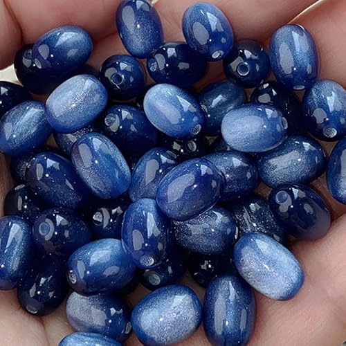 WANYI 20 Stück Perlen für Armbänder Selber Machen, 8x11mm Oval Edelstein Perlen zum Auffädeln Steinperlen mit Loch Schmuckperlen Beads für Jewellery Making Halsketten Schmuckherstellung(Juwel Blau) WANYI 20 Stück Perlen für Armbänder Selber Machen, 8x11mm Oval Edelstein Perlen zum Auffädeln Steinperlen mit Loch Schmuckperlen Beads für Jewellery Making Halsketten Schmuckherstellung(Juwel Blau) von WANYI