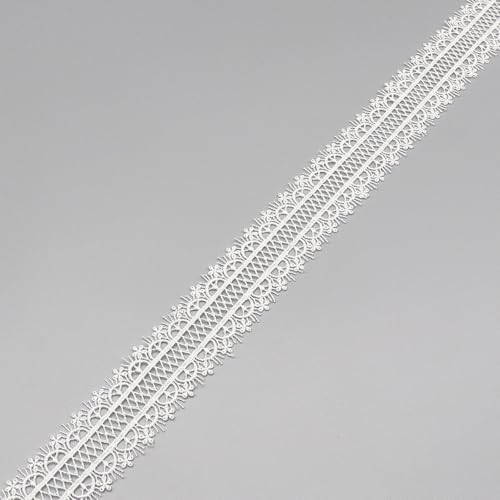 WANYI 20 Yards Spitzenband Weiß 3.3CM Breit Spitzenborte Vintage Dekoband Zierband Spitzenbordüre Spitze-Borten für DIY Basteln, Rock, Kleidung von WANYI