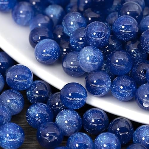 WANYI 200 Stück Perlen Perlenset für Armbänder Perlen zum Auffädeln 10mm Bastelperlen Schmuckperlen Runde Lose Perlen mit Loch Beads für DIY Halskette Schmuckherstellung von WANYI