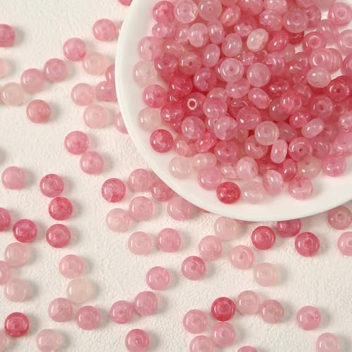WANYI 200 Stück Perlen für Armbänder Selber Machen, 5x8mm Breite Glasperlen zum Auffädeln Perlenset Farbverlauf Bastelperlen Perlen für Ketten DIY Schmuckherstellung von WANYI