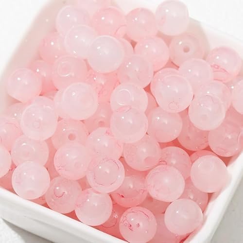 WANYI 200 Stück Perlen zum Auffädeln 8mm Breite Glasperlen für Armbänder Selber Machen, Farbverlauf Schmuckperlen Beads for Jewellery Making, Armband, Handykette von WANYI