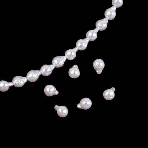 WANYI 20PCS Perlen Weiß, Perlen für Armbänder Bastelperlen zum Auffädeln Lose Kunst Pearl Schmuckperlen mit Loch Beads für DIY Armbänder Halskette Ohrringe Schmuckherstellung von WANYI