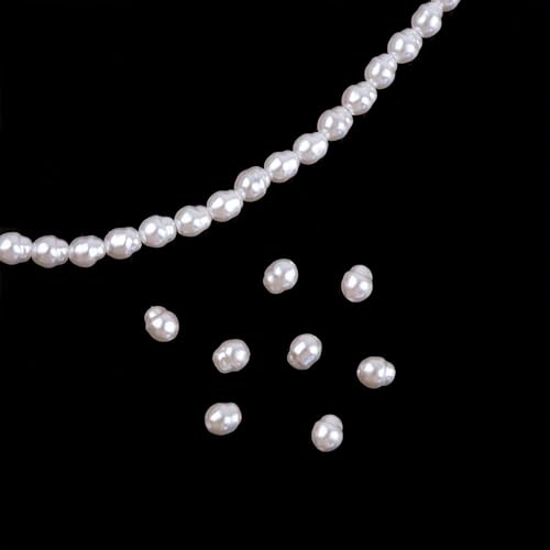 WANYI 20PCS Perlen Weiß, Perlen für Armbänder Bastelperlen zum Auffädeln Lose Kunst Pearl Schmuckperlen mit Loch Beads für DIY Armbänder Halskette Ohrringe Schmuckherstellung von WANYI