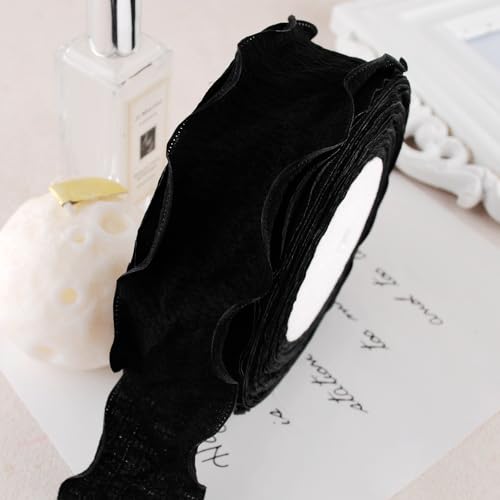 WANYI 25 Yards Rüschen Spitzenband Geschenkband 4cm Breite Plissee Spitzenborte Bunt Dekoband Zierband für DIY Schleifen, Geschenkverpackungen WANYI 25 Yards Rüschen Spitzenband Geschenkband 4cm Breite Plissee Spitzenborte Bunt Dekoband Zierband für DIY Schleifen, Geschenkverpackungen von WANYI