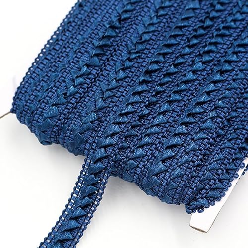 WANYI 25M Spitzenband Vintage Spitzenborte 1.8CM Breit Spitze Borten und Bänder zum Nähen Spitzenstoff Spitzenbordüre für Sofas, Kissen, Vorhänge, Tischtücher(Dunkelblau) von WANYI