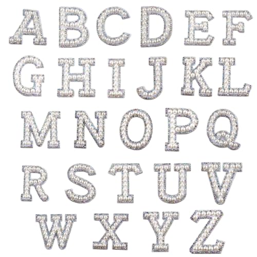 WANYI 26 Stück Buchstaben zum Aufbügeln Perlen Strass Braut Aufnäher Bügelbuchstaben für Textilien Strasssteine Buchstaben zum Aufnähen Bügelbilder Patches für Kleidung Hüte DIY Bastelbedarf WANYI 26 Stück Buchstaben zum Aufbügeln Perlen Strass Braut Aufnäher Bügelbuchstaben für Textilien Strasssteine Buchstaben zum Aufnähen Bügelbilder Patches für Kleidung Hüte DIY Bastelbedarf von WANYI