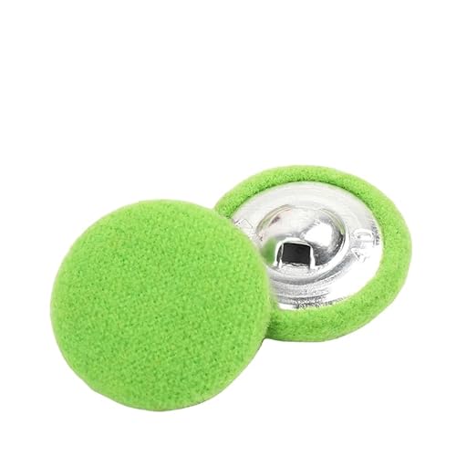 WANYI 28 Stück Knöpfe mit Stoffüberzug Knöpfe zum Annähen Runde Buttons in 7 Größen Vintage Stoffknöpfe Bastelknöpfe mit Metallschaft Nähknöpfe für Mantel Strickjacke Anzüge Kleider(Grün) von WANYI