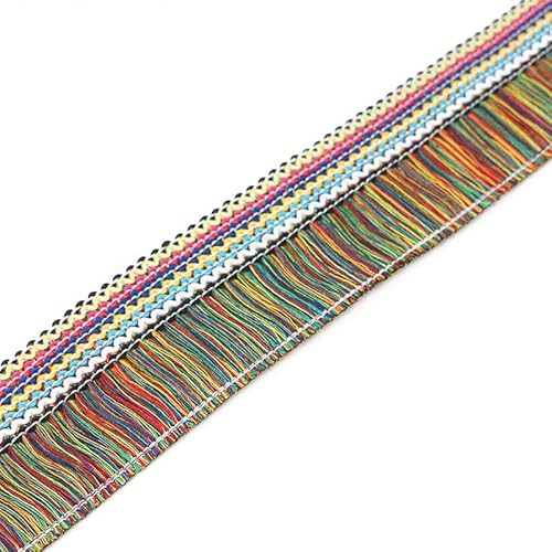 WANYI 2M Fransen Bunte Fransenborte 4.2CM Breit Polyester Geschnitten Quaste Tanzfransen Fransenband Quastenborte Fransenbesatz für Kostüm, Vorhänge, Kissen Dekoration WANYI 2M Fransen Bunte Fransenborte 4.2CM Breit Polyester Geschnitten Quaste Tanzfransen Fransenband Quastenborte Fransenbesatz für Kostüm, Vorhänge, Kissen Dekoration von WANYI