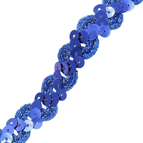 WANYI 2M Pailletten Spitzenband 1.5CM Breit Spitzenborte Rüschenband Glitzer Spitze Meterware Geschenkband für Hüte, Kostüme, Performance Kleidung von WANYI