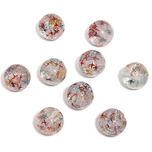 WANYI 30 Stück Acryl Perlen für Armbänder, 16mm Breite Perlen zum Auffädeln Erwachsene Bunt Glitzer Perlenset Schmuckperlen für Armbänder, Handykette, Schlüsselanhänger(06) von WANYI
