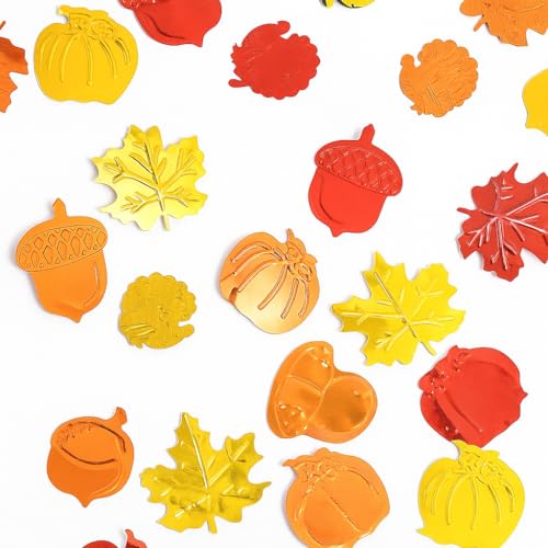 WANYI 30g Thanksgiving Herbstdeko Set, PVC Konfetti Streudeko Herbst Tischdeko Künstliche Ahornblätter, Tannenzapfen und Kürbis Deko für Herbst, Thanksgiving Dekoration WANYI 30g Thanksgiving Herbstdeko Set, PVC Konfetti Streudeko Herbst Tischdeko Künstliche Ahornblätter, Tannenzapfen und Kürbis Deko für Herbst, Thanksgiving Dekoration von WANYI