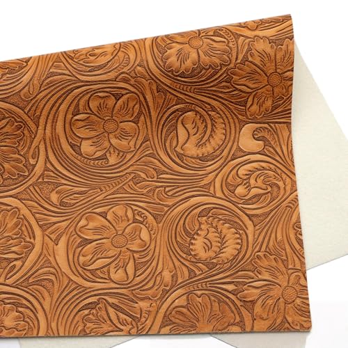 WANYI 30x135cm Kunstleder, PVC Lederflicken Lederreste zum Basteln Vintage Lederstücke Lederstoffe zum Nähen Kunstleder Flicken für Geldbörsen Handtaschen DIY Projekte(Braun) von WANYI