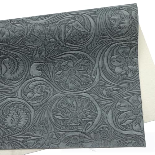 WANYI 30x135cm Kunstleder, PVC Lederflicken Lederreste zum Basteln Vintage Lederstücke Lederstoffe zum Nähen Kunstleder Flicken für Geldbörsen Handtaschen DIY Projekte(Grau) von WANYI