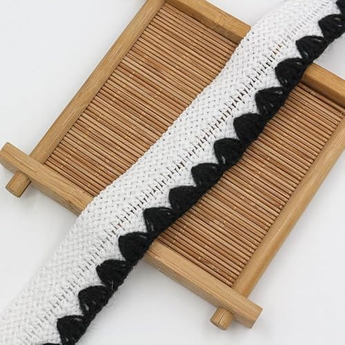 WANYI 3CM Breit Spitzenband Weiß Spitzenborte Patchwork Stoffband Dekoband Vintage Spitzenbordüre Bordüre Stoff für Kleidung, Hüte Handwerk Basteln(5M) von WANYI