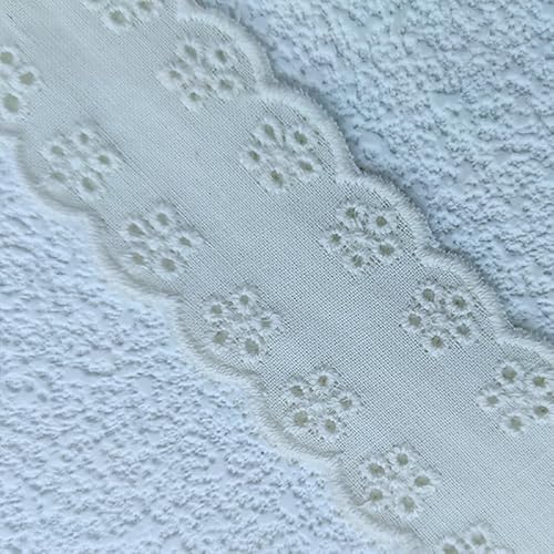 WANYI 3cm Breite Baumwolle Spitzenband Borten und Bänder zum Nähen Meterware Spitzenborte Vintage Dekoband Zierband Spitzenstoff für DIY Nähen Handwerk Dessous Kleid Tischdeko(Aprikose) von WANYI