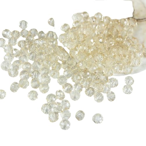 WANYI 3mm Perlen für Armbänder Selber Machen, 1150 Stück Perlen Set Glasperlen zum Auffädeln Kristall Edelstein Perlen Beads for Jewellery Making, DIY Herstellung Halsketten(Aprikose) von WANYI