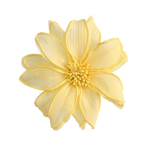 WANYI 4 Stück Ansteckblume Damen Groß Stoffblumen zum Aufnähen 4 Schichten Stereo Stickerei 16cm Blumen Applique für Hut Kopfbedeckung Kleidung Verzierung von WANYI