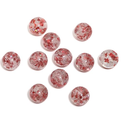 WANYI 40 Stück Acryl Perlen für Armbänder, 16mm Breite Perlen zum Auffädeln Erwachsene Bunt Glitzer Perlenset Schmuckperlen für Armbänder, Handykette, Schlüsselanhänger(12) von WANYI