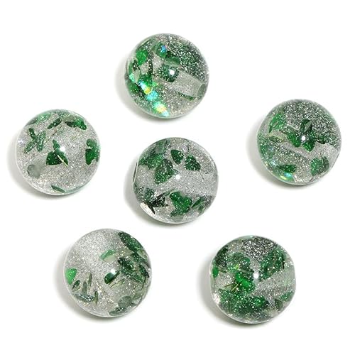 WANYI 40 Stück Acryl Perlen für Armbänder, 16mm Breite Perlen zum Auffädeln Erwachsene Bunt Glitzer Perlenset Schmuckperlen für Armbänder, Handykette, Schlüsselanhänger(13) von WANYI