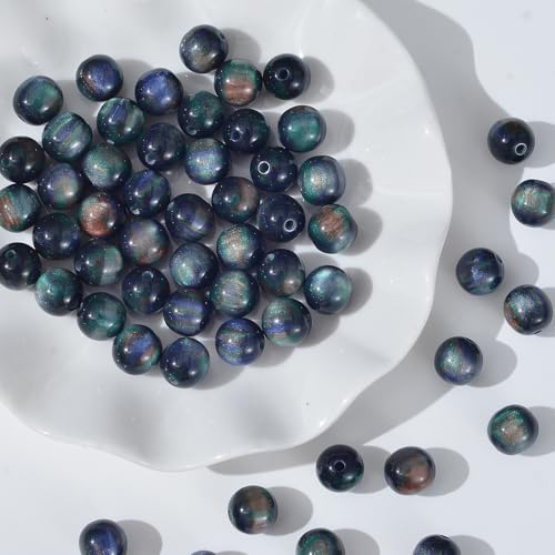 WANYI 40 Stück Glitzer Perlen für Armbänder Selber Machen Kinder Erwachsene, 3mm Perlenset Edelsteinperlen Runde Perlen zum Auffädeln für DIY Armband Set Schmuck WANYI 40 Stück Glitzer Perlen für Armbänder Selber Machen Kinder Erwachsene, 3mm Perlenset Edelsteinperlen Runde Perlen zum Auffädeln für DIY Armband Set Schmuck von WANYI